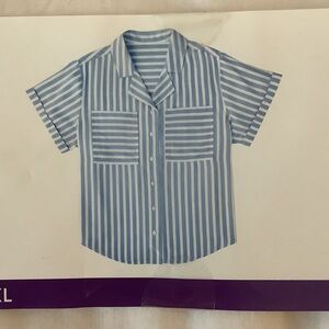 Stylish Blue Striped Casual Shirt